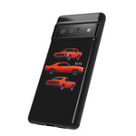 1969 Camaro SS Orange Triple View Muscle Car Tough Phone Case