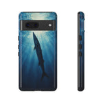 Barracuda Silhouette Phone Case, Sunlit Marine Art Tough Cover