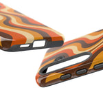 Groovy Wave Lines Retro Art Tough Phone Case