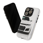 White Camaro Phone Case, ZL1 American Muscle Car Tough Cover for Men