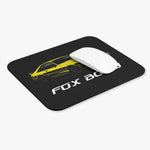Fox Body Mustang Mouse Pad – Yellow Retro Muscle Car Art, Non-Slip Rubber Base