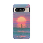 Vaporwave Ocean Sunset Tough Phone Case Cover Gift Art