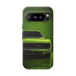 Green Charger RT Phone Case, Lime 68 Classic Muscle Car Cover, Mens Gift