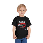 Chevelle SS 454 Black Muscle Car Graphic Toddler T-Shirt Vintage Tee