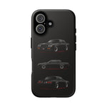 Black GNX Phone Case, Three-View Muscle Car Vector Tough Cover