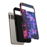 Neon Koi Reflection Vaporwave phone case | Tough Cover