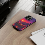FD RX-7 Retro Sunset Sports Car Tough Case | Neon Vaporwave Beach Drive