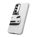 White C6 Z06 Front View tough phone case for Sports Car Drivers
