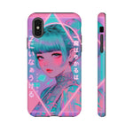 Neon Cyber Geisha phone case | Tough Case