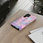 Pastel Aura Phone Case, Swirling Silhouette 3D Cover, Gift