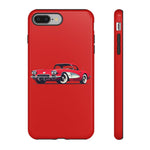 Red Classic Corvette C1 Illustration phone case | Retro Car Tough Case