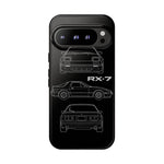 RX-7 Blueprint Phone Case | JDM Car Silhouette Tough Cover