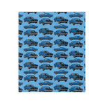1967 Camaro SS Marina Blue Throw Blanket Classic Muscle Car Gift