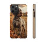 German Wirehaired Pointer Autumn Art Tough Phone Case