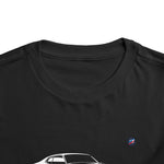 Toddler 1970 Ford Torino Muscle Car T-Shirt, Retro Black & White Tee