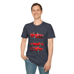 Red 1975 Trans Am Cars T-Shirt | Classic Muscle Car Trio Illustration