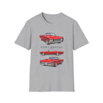 Red 1966 Continental Classic Car T-Shirt | Vintage Convertible Illustration