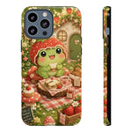 Cute Kawaii Frog Phone Case Strawberry Picnic Tough Cover Gift Art