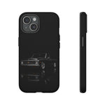 Black Classic C10 Truck Phone Case | Vintage Pickup Reflection, Minimal Auto Design