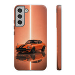 Orange 240Z Phone Case, Classic JDM Sports Car Racing Stripe Cover