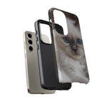 Ragdoll Kitten Phone Case, Blue Eyes Macro Portrait Cover, Gift