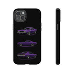 Cuda Phone Case Purple, Three-View Vector Tough Cover, Gift