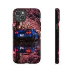 R35 GT-R Cherry Blossom Night Tough Phone Case - Wet Reflection
