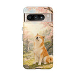 Akita under Cherry Blossoms Dog Breed Phone Case