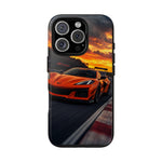 Orange C8 Z06 Flat Plane V8 Speed Art Tough Phone Case