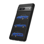 Blue MX-5 Roadster Phone Case Tough JDM Convertible Multi View Print