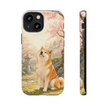 Akita under Cherry Blossoms Dog Breed Phone Case