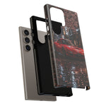 Red FD RX-7 Blossom Alley Tough Phone Case - Rain-Slicked Night