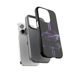 R33 Skyline Phone Case, Purple 97 JDM Sports Car Stripe Studio Cover
