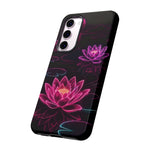 Neon Water Lilies Vaporwave Tough Phone Case