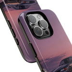 Sunset Skyline GT-R R32 phone case | car reflection, purple dusk