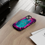 Neon Flamingo Pool Vaporwave Art Tough Phone Case