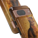 Abyssinian Warm Ticked Portrait Art Tough Phone Case