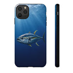 Yellowfin Tuna Phone Case, Deep Blue Water Tough Cover, Gift