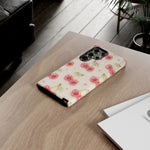 Pink Cherry Pattern Phone Case | Cute Retro Fruit Design