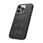 Trans Am Phone Case Black Gold, Three-View Vector Tough Cover