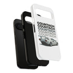 White Countach Retro Tough Phone Case Cover Gift Art