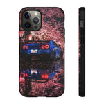 R35 GT-R Cherry Blossom Night Tough Phone Case - Wet Reflection