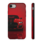 Red Mustang Art Phone Case, GT500 American Muscle Car Tough Cover