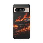Black Charger Classic Muscle Flames Tough Phone Case Cover Gift