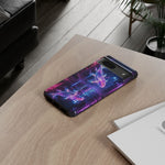 Neon Koi Reflection Vaporwave phone case | Tough Cover