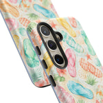 Watercolor Flip Flops pattern Tough Case | Beach Shells Phone Cover