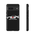R34 Skyline Japanese Flag Race Car Phone Case | JDM GT-R Tough Cover