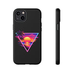 Synthwave Sunset Triangle Phone Case Retro Vaporwave Case