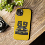 1969 Camaro Z28 Yellow Front View Muscle Car Tough Phone Case