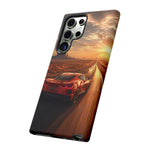 C8 Desert Highway Sunset Phone Case Tough Case for Corvette Drivers